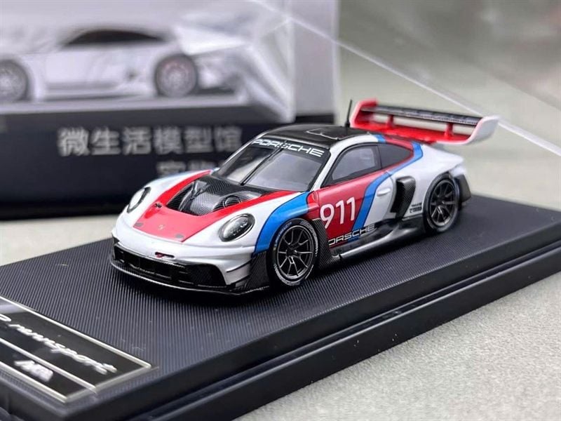  Mô hình xe Porsche 911 (992) GT3 R Rennsport tỉ lệ 1:64 HKM OT64414 