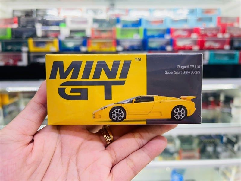  Mô hình xe Bugatti EB110 Super Sport Giallo Bugatti tỉ lệ 1:64 MiniGT MGT00866 