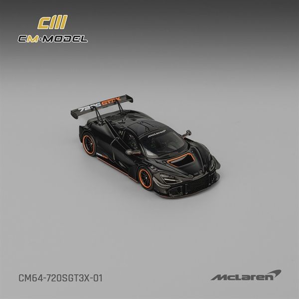  Mô hình xe Mclaren 720S GT3X matt black tỉ lệ 1:64 CM model CM64-720SGT3X-01 