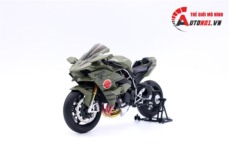 MÔ HÌNH KAWASAKI H2R CUSTOM LIBERTY WALK ARMY 1:12 TAMIYA D078