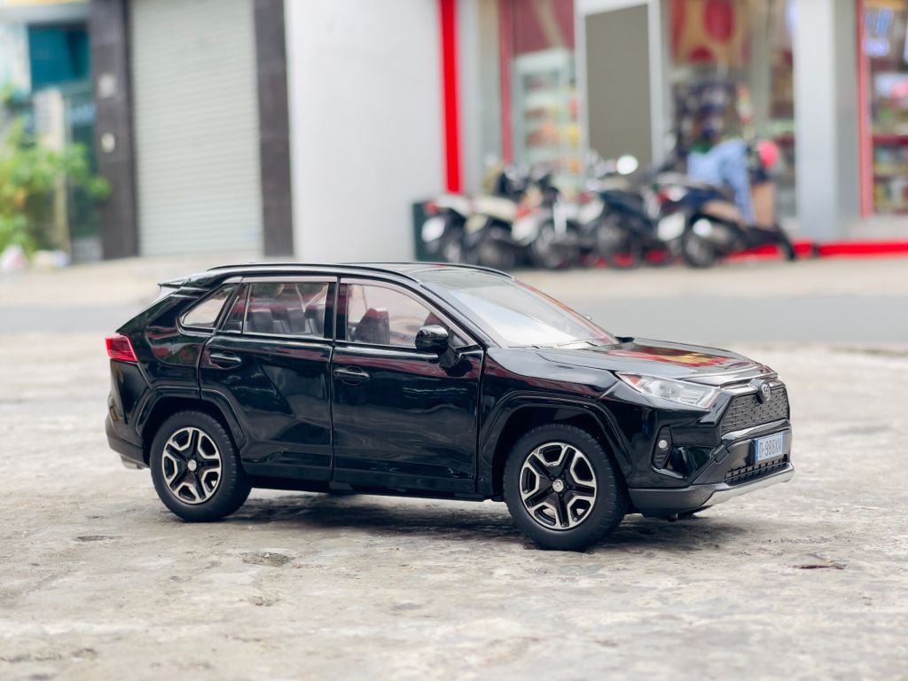Mô hình xe ô tô Toyota RAV4 full open - full kính - có âm thanh - đèn tỉ lệ 1:22 Alloy model OT503