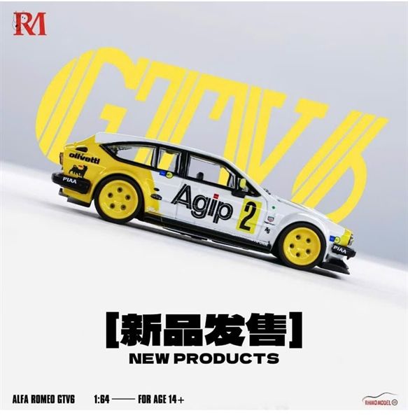  Mô hình xe Alfa Romeo GTV6 tỉ lệ 1:64 Rhino model RM OT64413 