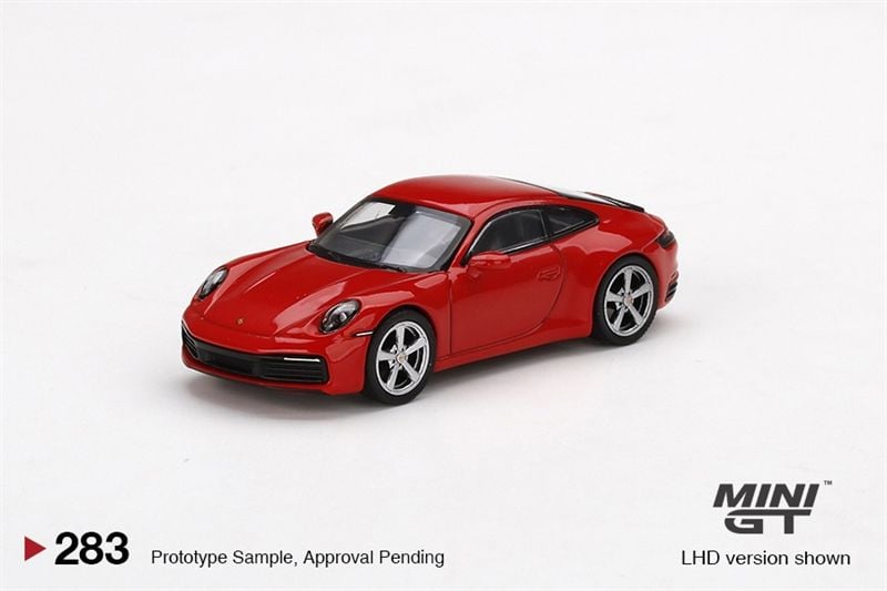  Mô hình xe Porsche 911 (992) Carrera S Guards Red tỉ lệ 1:64 MiniGT MGT00283 