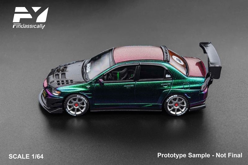  Mô hình xe Mitsubishi Lancer Evolution IX Chameleon chrome tỉ lệ 1:64 FY FinClassically model OT64450 