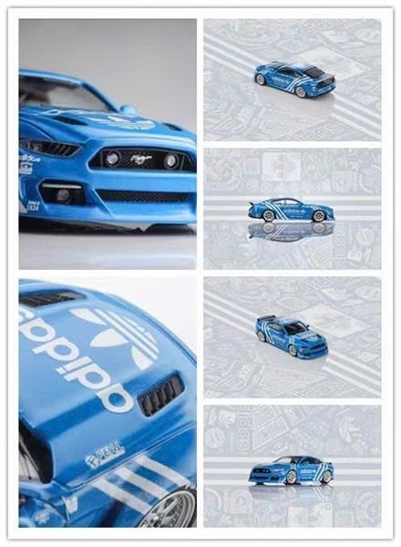  Mô hình xe Ford Mustang Shelby GT500 wide body blue coating Converse - Adidas limited edition 699pcs tỉ lệ 1:64 Liberty64 OT64184 