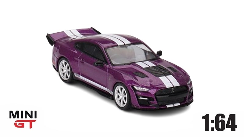  Mô hình xe Shelby GT500 Dragon Snake Concept Fuchsia Metallic tỉ lệ 1:64 MiniGT MGT00696 