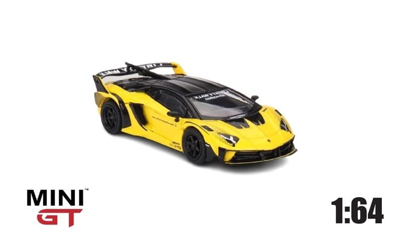  Mô hình xe Lamborghini LB-Silhouette WORKS Aventador GT EVO Yellow tỉ lệ 1:64 MiniGT MGT00639-CH 