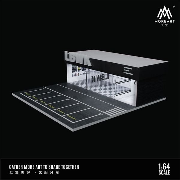  Hộp trưng bày mô phỏng LBWK Modified shop Lighting Scene Model 30x30x10 tỉ lệ 1:64 More Art MO936101 
