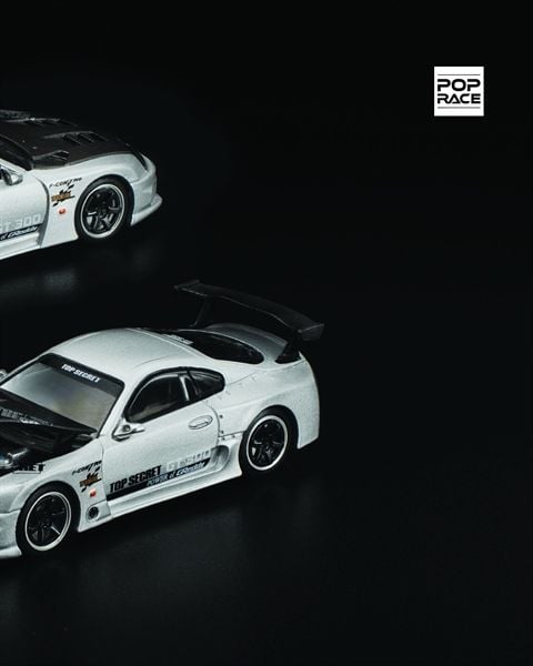  Mô hình xe Top Secret GT300 Supra Siler tỉ lệ 1:64 Poprace PR640324 