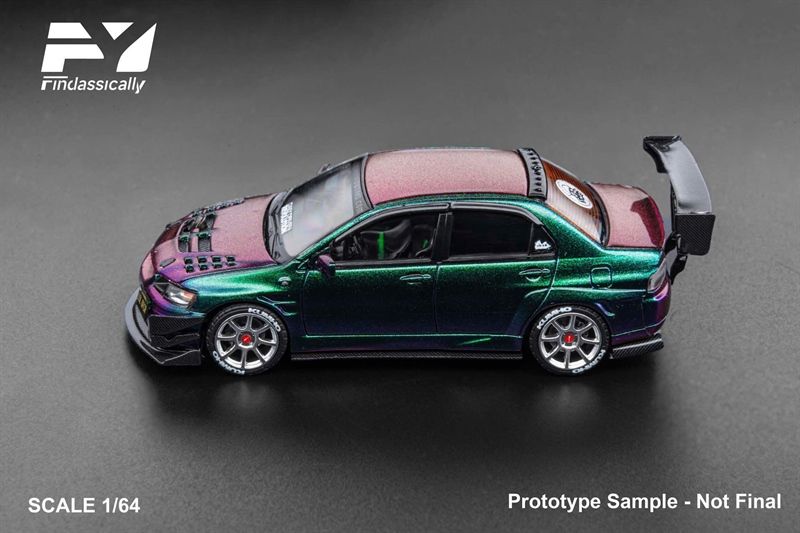  Mô hình xe Mitsubishi Lancer Evolution IX Chameleon chrome tỉ lệ 1:64 FY FinClassically model OT64450 