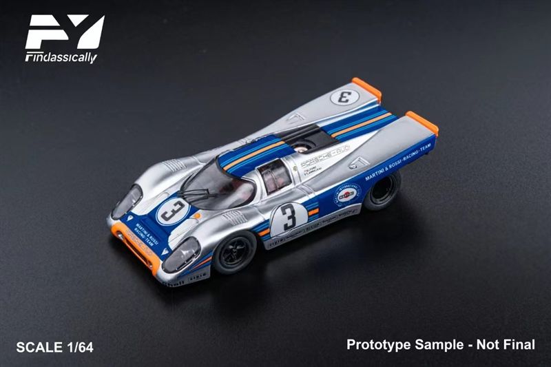  Mô Hinh xe Porsche 917K No.2 Yellow 2nd Kyalami 9H 1970 J.Siffert - K. Ahrens tỉ lệ 1:64 Findassically OT64446 