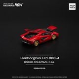  Mô hình xe Lamborghini Countach LPI-800 - ROSSO mở được capo - nắp máy sau tỉ lệ 1:64 Poprace PR640259 
