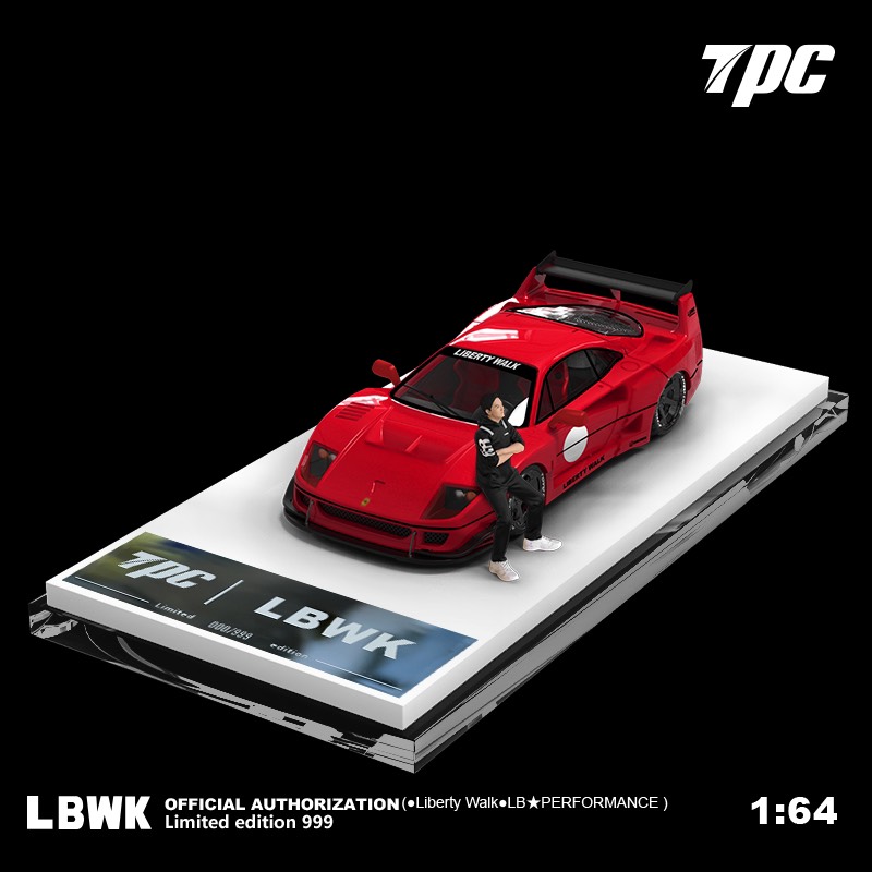  Mô hình xe Ferrari F40 Liberty Walk LB Works Performance Limited 999pcs tỉ lệ 1:64 TPC models 