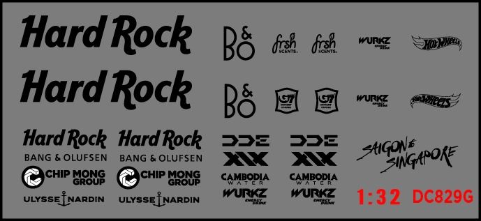  Decal UV Gumball 3000 cho mô hình ô tô tỉ lệ 1:32 dán tất cả nền màu Autono1 DC829 