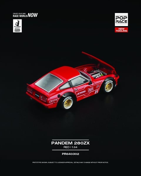  Mô hình xe Pandem 280ZX Red tỉ lệ 1:64 PopRace PR640302 