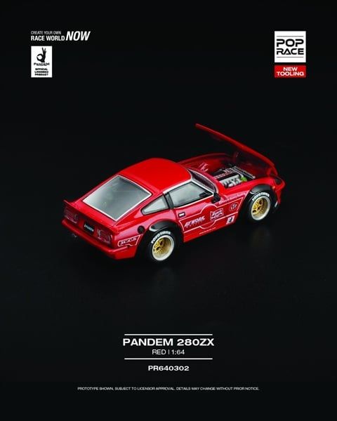  Mô hình xe Pandem 280ZX Red tỉ lệ 1:64 PopRace PR640302 