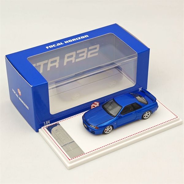  Mô hình xe Nissan Skyline GT-R 3rd generation R32 Nismo S-Tune Blue tỉ lệ 1:64 Focal Horizon OT64180 