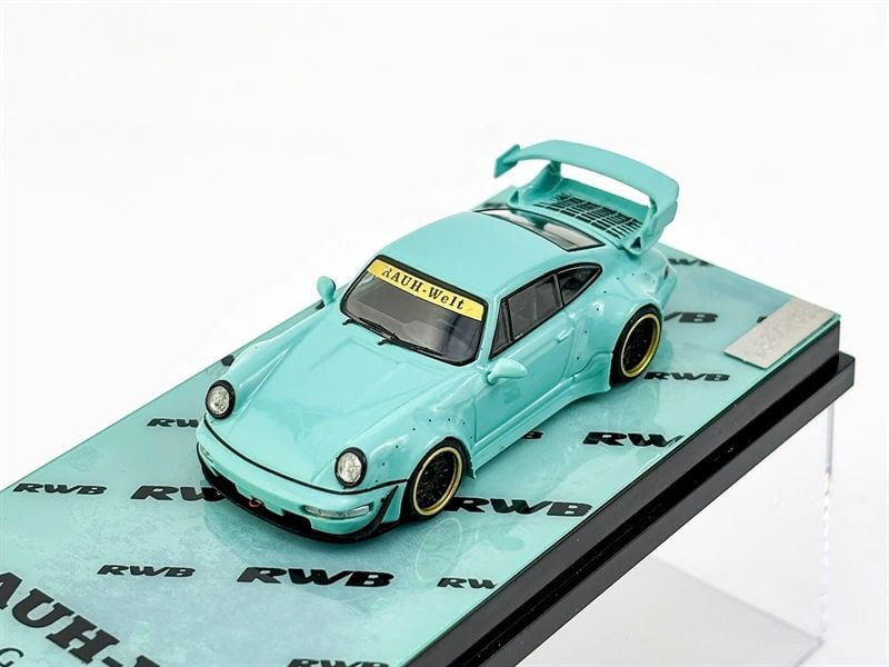  Mô hình xe Porsche 964RWB Tiffany Blue tỉ lệ 1:64 YC-964-1 