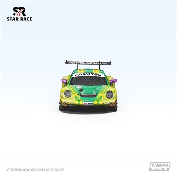  Mô hình xe Porsche 911 GT3 Green and Yellow tỉ lệ 1:64 Star Race SR64040 