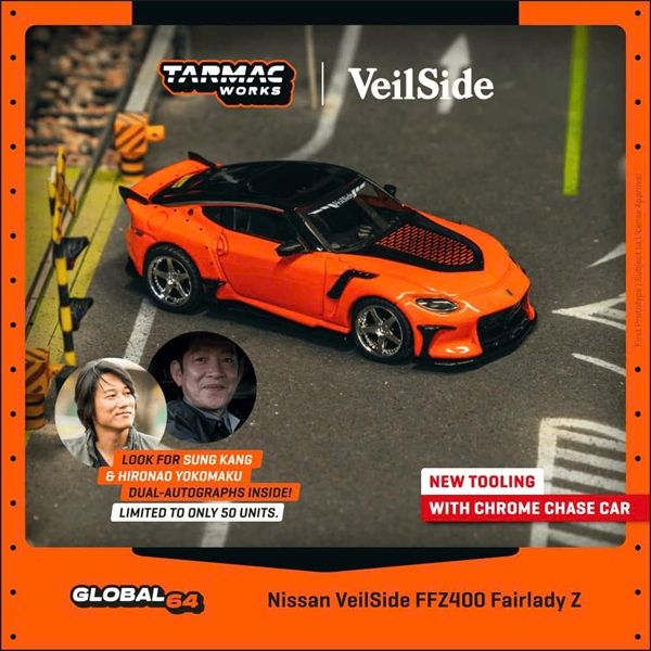 Mô hình xe Nissan VeilSide FFZ400 Fairlady Z, Orange tỉ lệ 1:64 Tarmac Works T64G-074-OR 