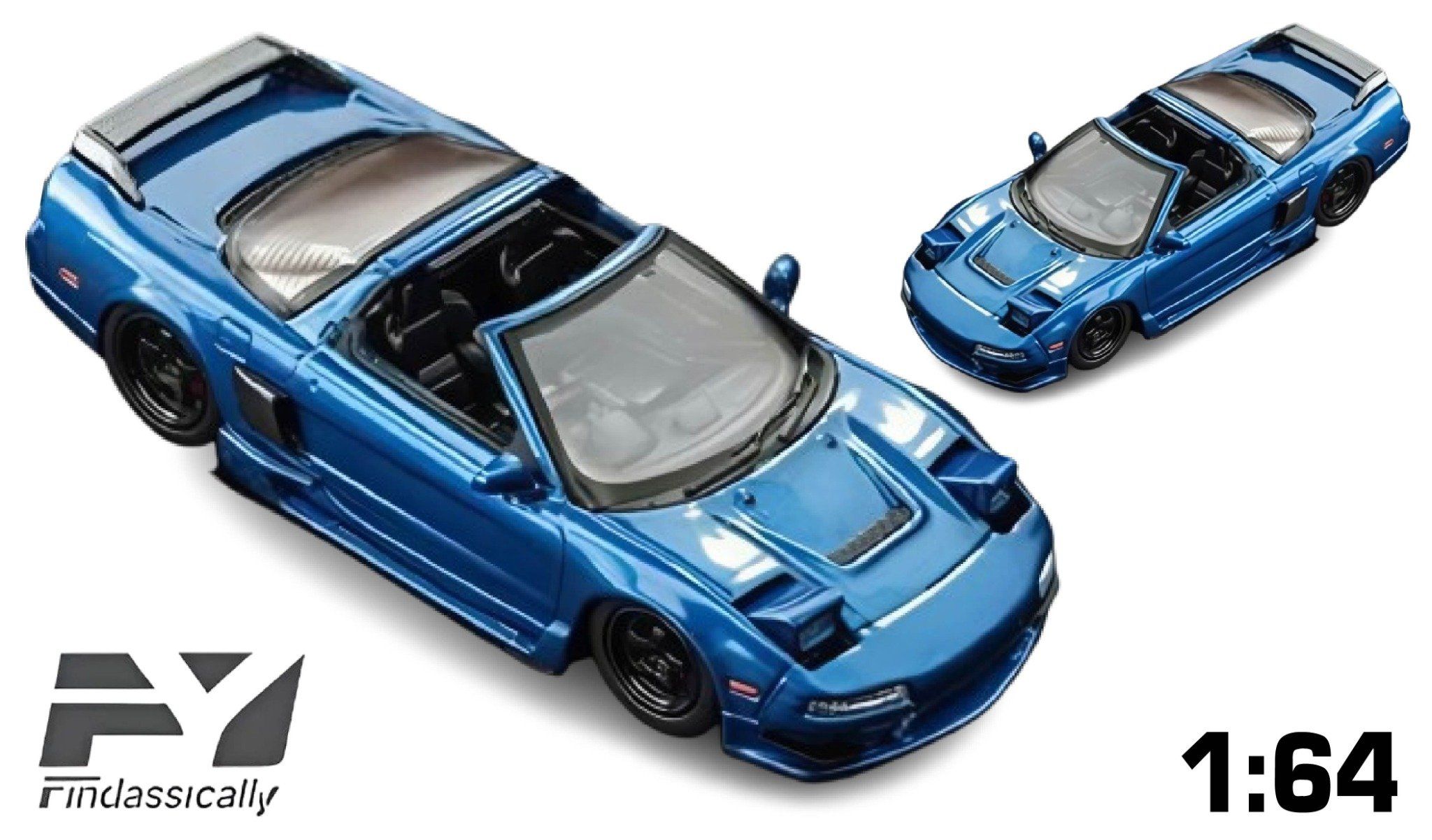  Mô hình xe Honda NSXTRA Transparent Blue DX Version tỉ lệ 1:64 Finclassically FY64041 