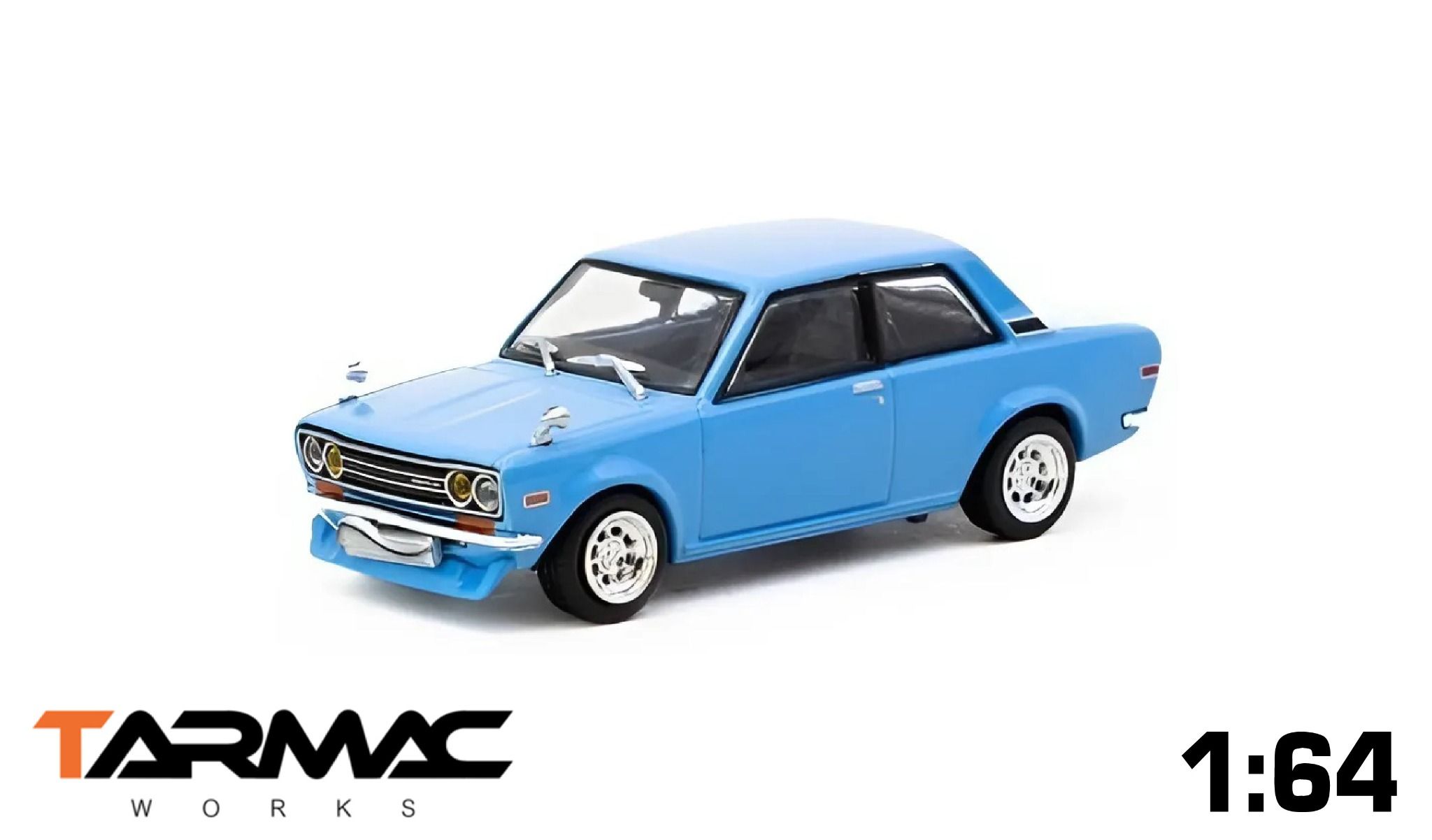  Mô hình xe Datsun 510 Light Blue tỉ lệ 1:64 Tarmac Works T64R-052-LB 