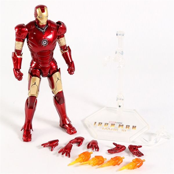  Mô hình nhân vật Marvel Iron man người sắt MK6 Mark VI SHF tỉ lệ 1:10 18CM ZD Toys FG262 