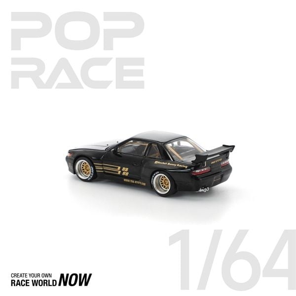  Mô hình xe Nissan Silvia S13 Pandem black tỉ lệ 1:64 Poprace PR640289 