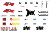  Decal nước độ BMW S1000 - RR - Shark cho mô tô tỉ lệ 1:12 Autono1 DC602b 