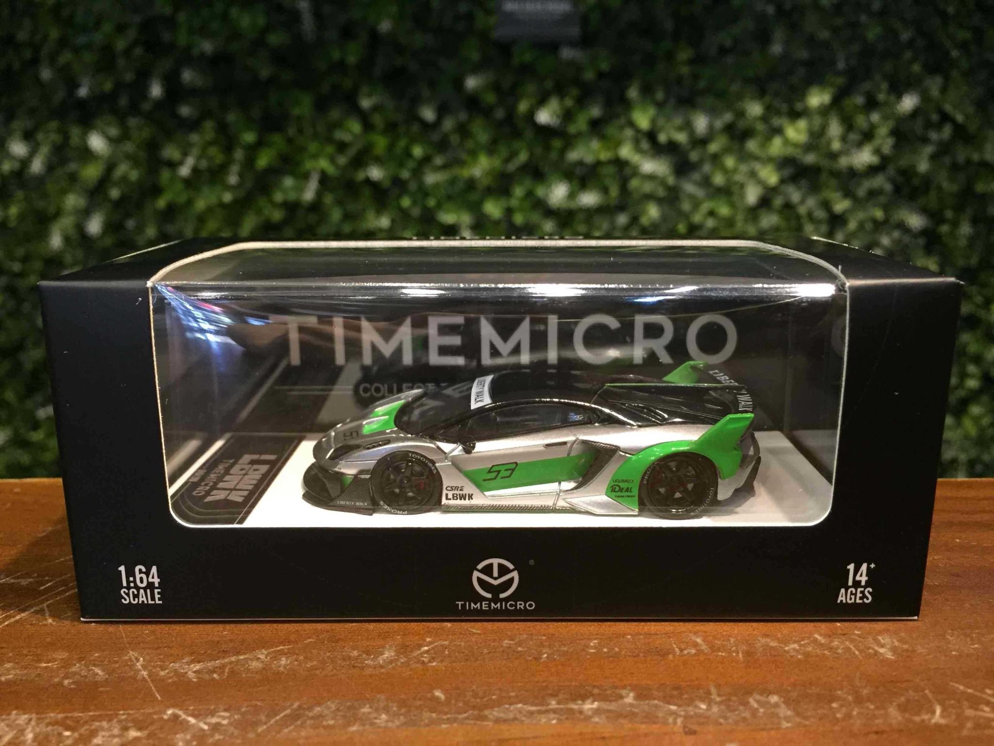  Mô hình xe Lamborghini Aventador LP700 2.0 GT EVO silver green tỉ lệ 1:64 Time micro 