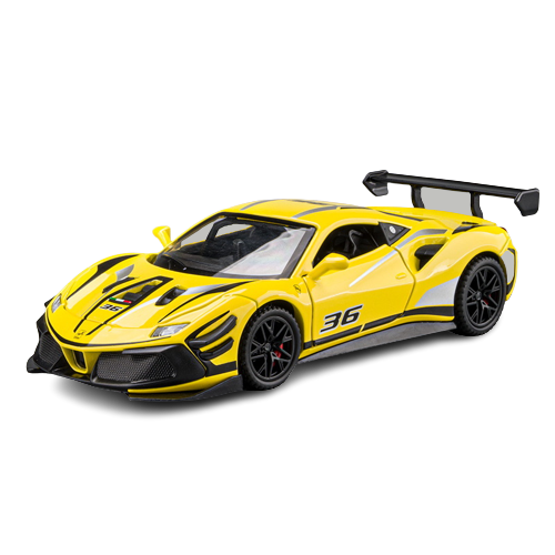  Mô hình xe Ferrari 488 Challenge EVO 2020 No.36 Racing tỉ lệ 1:32 Alloy model 8155 