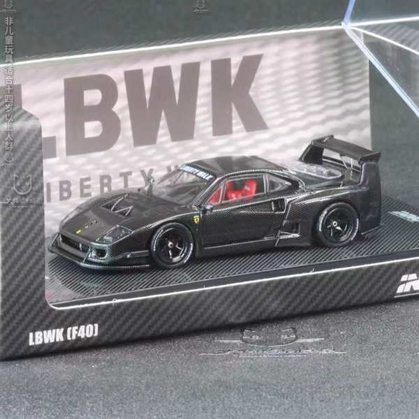  Mô hình xe Ferrari F40 Liberty Walk LBWK full carbon tỉ lệ 1:64 Inno 64 IN64-LBWKF40-FC 