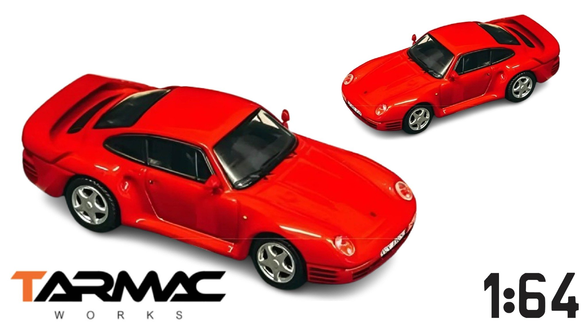  Mô hình xe Porsche 959, Red with box tỉ lệ 1:64 Tarmac Works T64G-068-RE 