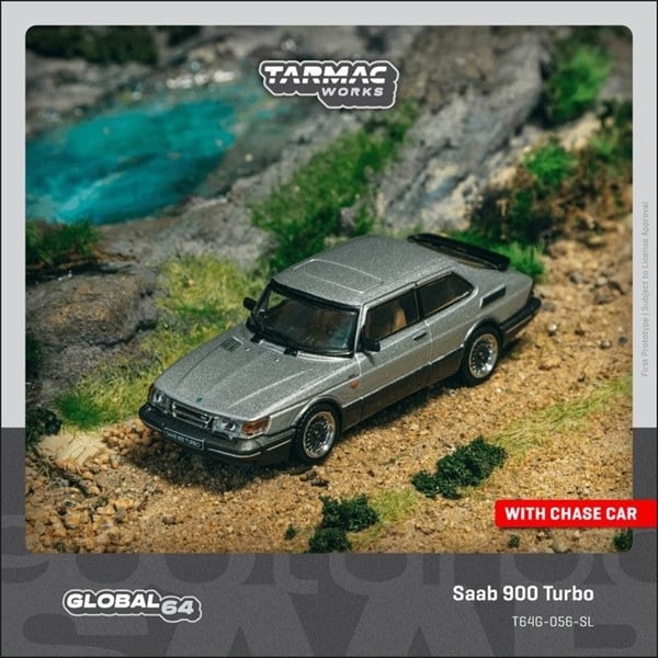  Mô hình xe Saab 900 Turbo Silver tỉ lệ 1:64 Tarmac Works T64G-056-SL 