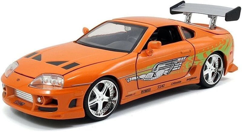  Mô hình xe Fast & Furious 1995 Toyota Supra-Orange tỉ lệ 1:24 Jada Toys 97168 