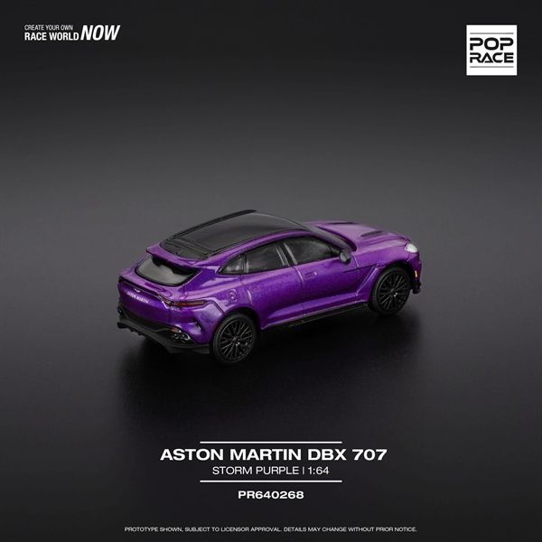  Mô hình xe Aston martin DBX 707 - purple storm tỉ lệ 1:64 Poprace PR640268 