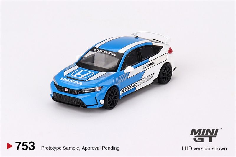 Mô hình xe Honda Civic Type R #3 2023 Pace Car Blue tỉ lệ 1:64 MiniGT MGT00753 
