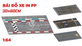 Diorama mặt đường nhiều làn xe, bãi đậu xe in PP cán mờ chống nước bụi bẩn khổ dài kích thước 60x30cm dành cho xe mô hình 1:64 Autono1 DR601 