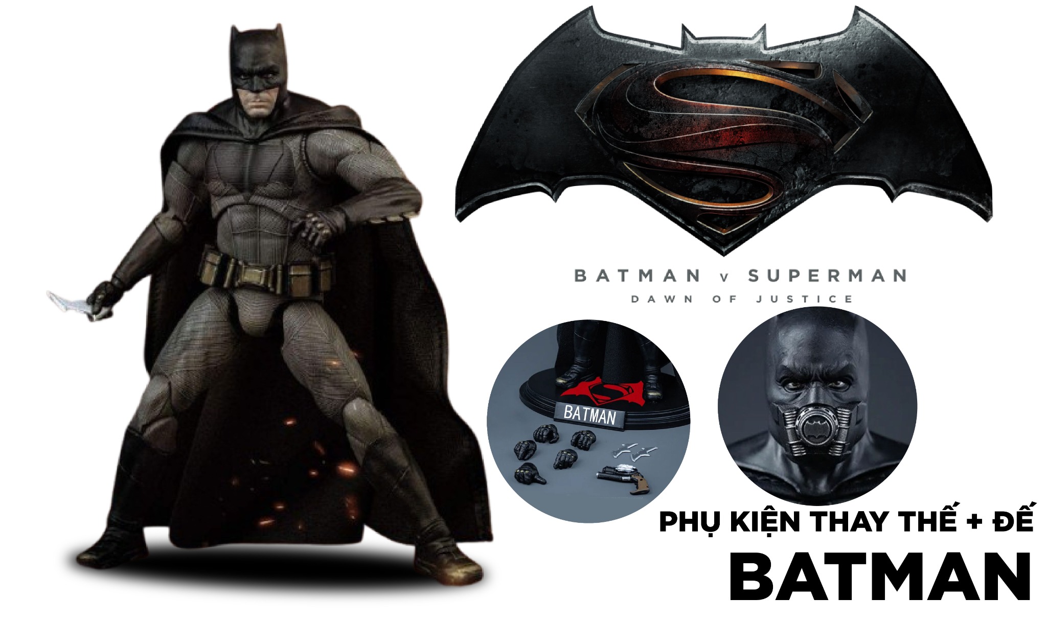  Mô hình nhân vật DC Ben Affleck Batman Form 