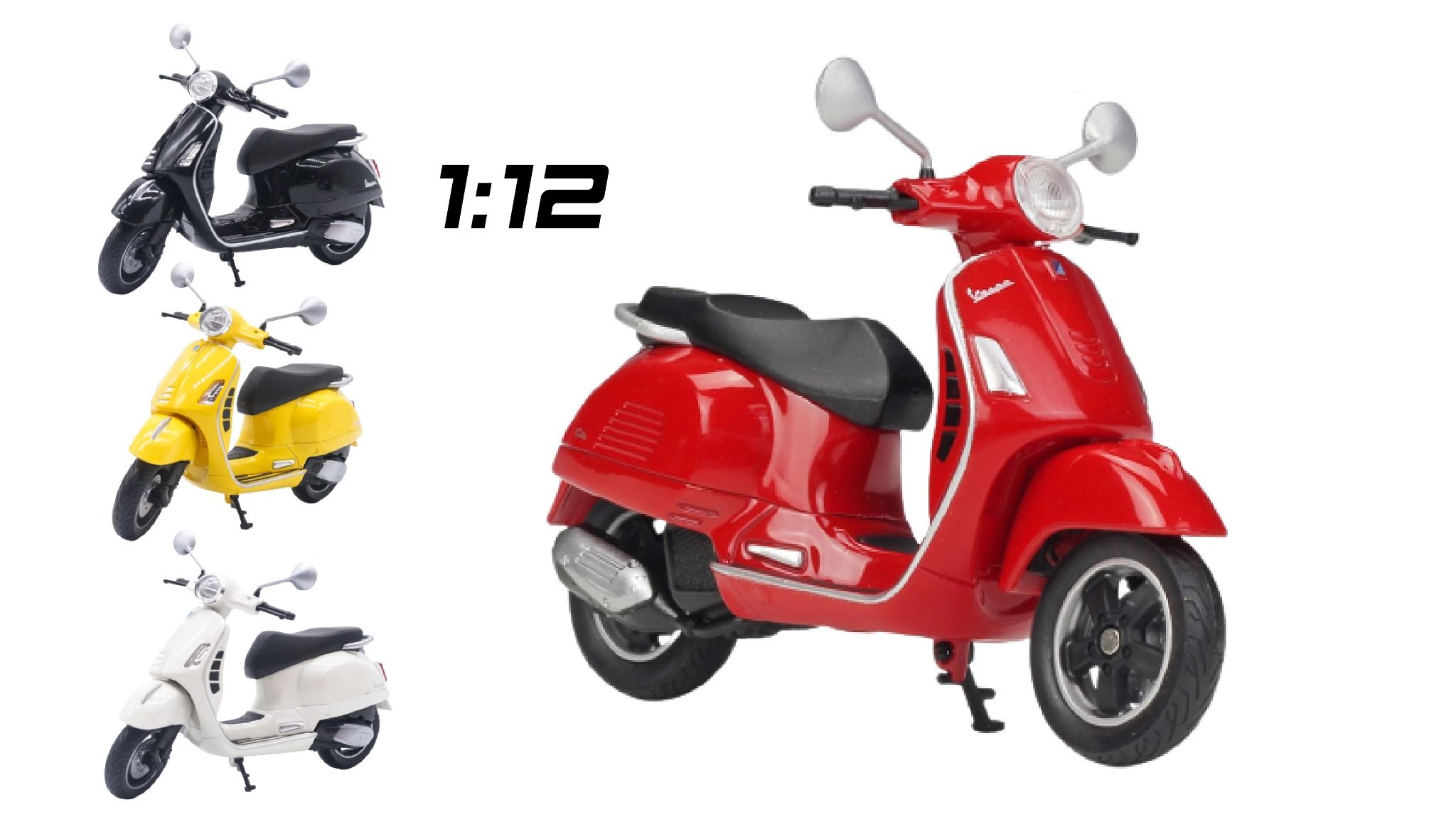  Mô hình xe Vespa GTS super 2020 1:12 Welly 7995 