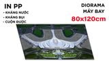  Diorama sân bay Long Thành bãi đáp đường băng in PP cán mờ chống nước bụi bẩn khổ dài 120cm cho máy bay mô hình 16cm 20cm 1:200 1:400 DR041 