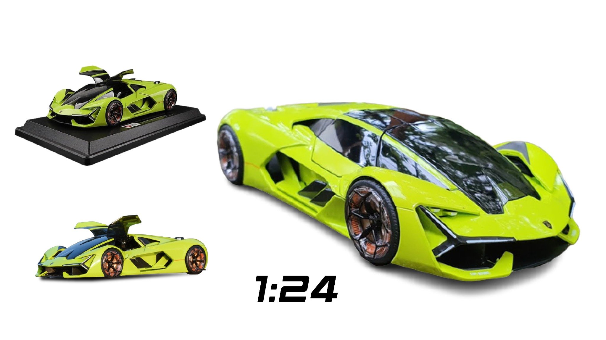  Mô hình xe Lamborghini Terzo Milennio Green 1:24 Bburago OT590 