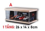  HỘP MICA ĐẾ GỖ TRƯNG BÀY CHO XE MÔ HÌNH TỈ LỆ 1:64 PK322 