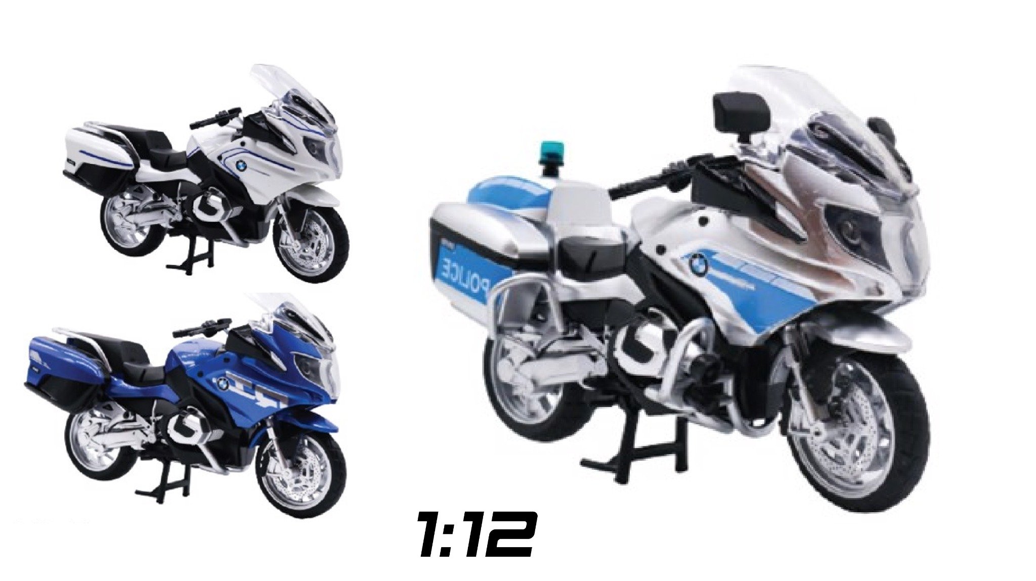  Mô hình xe Bmw R1250RT-P police tỉ lệ 1:12 CCA 7656 