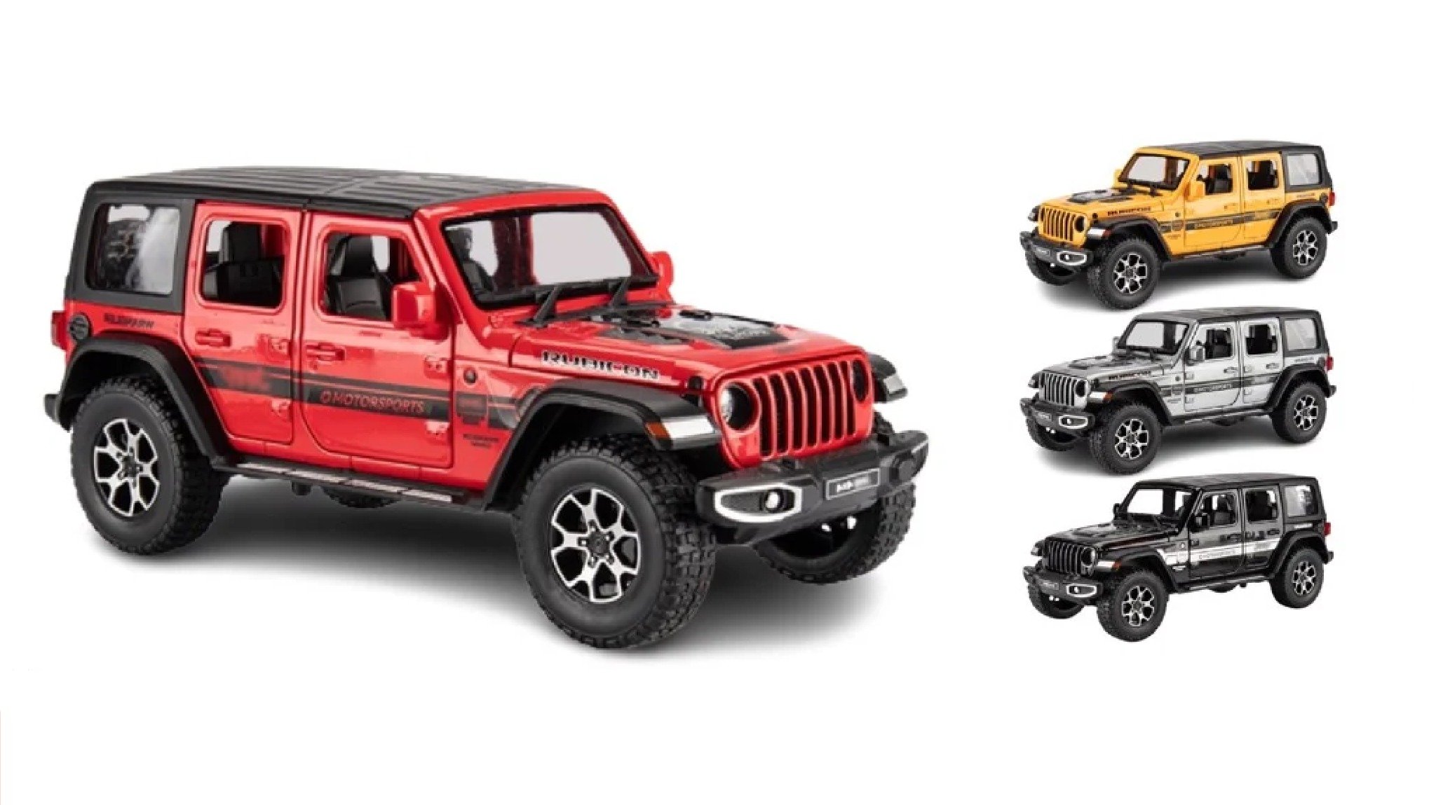  Mô hình xe Jeep Wrangler Rubicon 4x4 Tỉ Lệ 1:24 Alloy Model 7072 