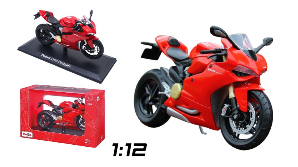 MÔ HÌNH XE DUCATI 1199 PANIGALE 2011 RED 1:12 MAISTO 2222