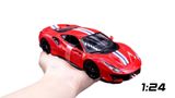  Mô hình xe Ferrari 488 Pista Red đánh lái được 1:24 Bburago 5836 