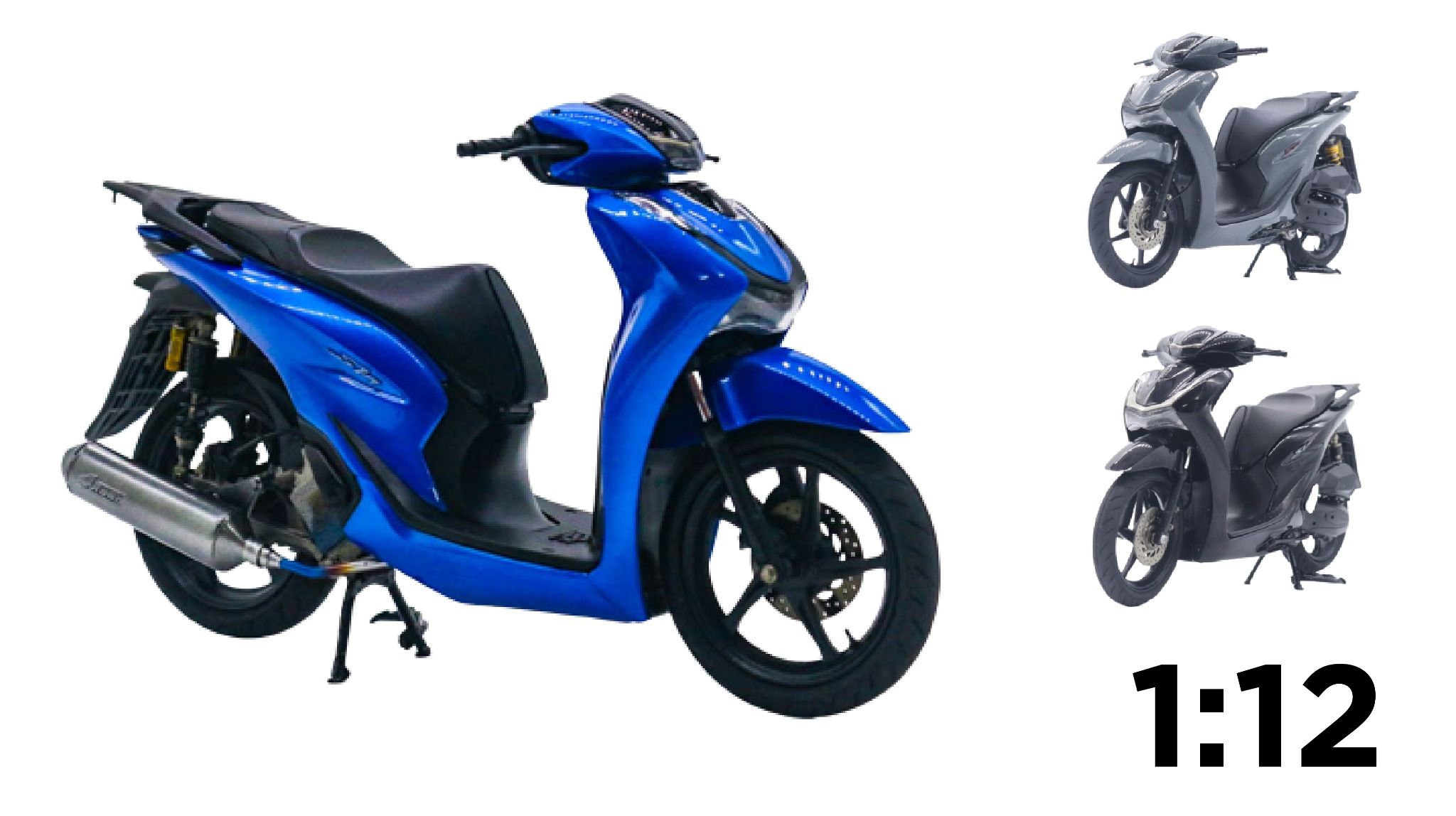  Mô hình xe Honda SH 2020 màu xám lông chuột tỉ lệ 1:12 Autono1 D250A 