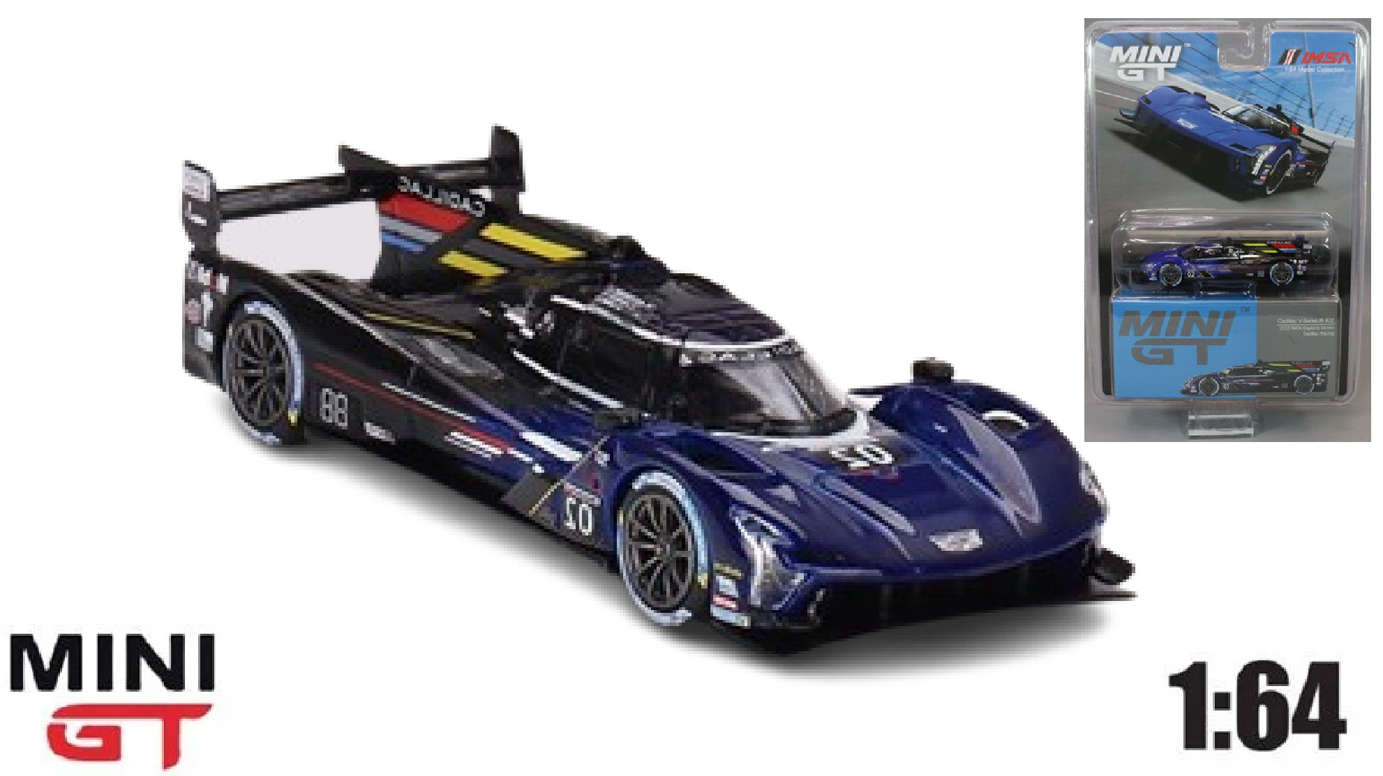  Mô hình xe Cadillac V-series.R #02 bản card tỉ lệ 1:64 MiniGT MGT00669 