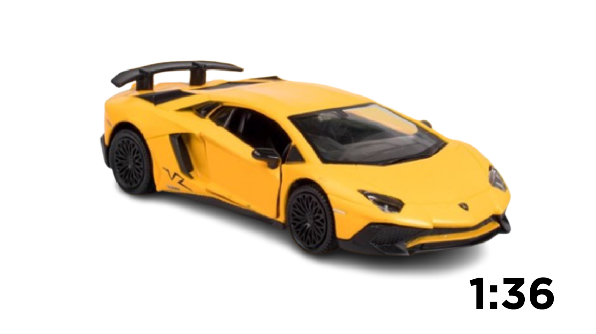  Mô hình xe Lamborghini Aventador 750-4 SV coupe yellow tỉ lệ1:36 Alloy OT161 